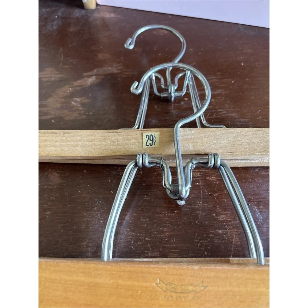 Vintage Wooden Clamp Pant Closet Hangers 10